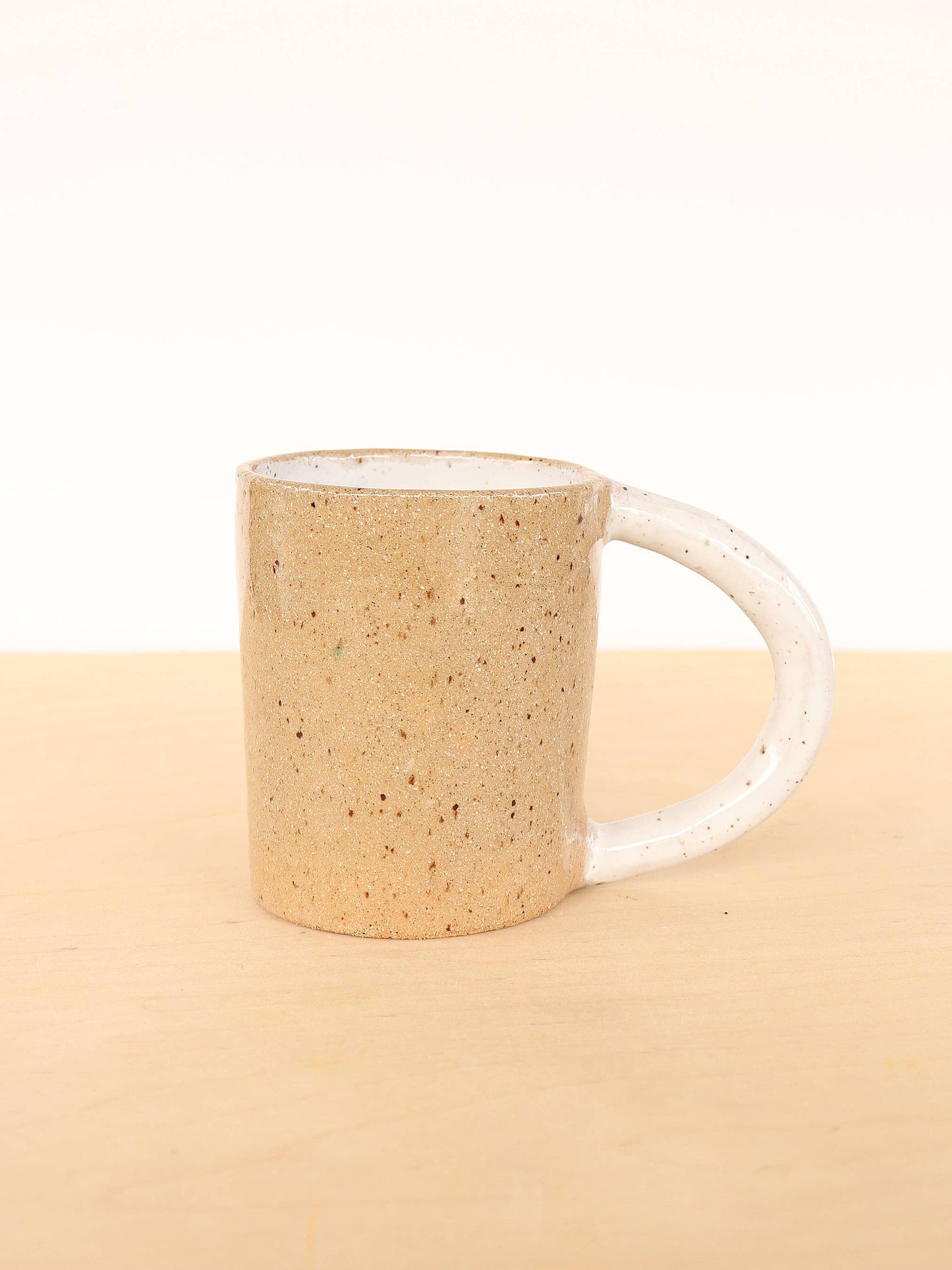 Handmade Ceramic Colorblock Mug - 10 oz: Red/purple
