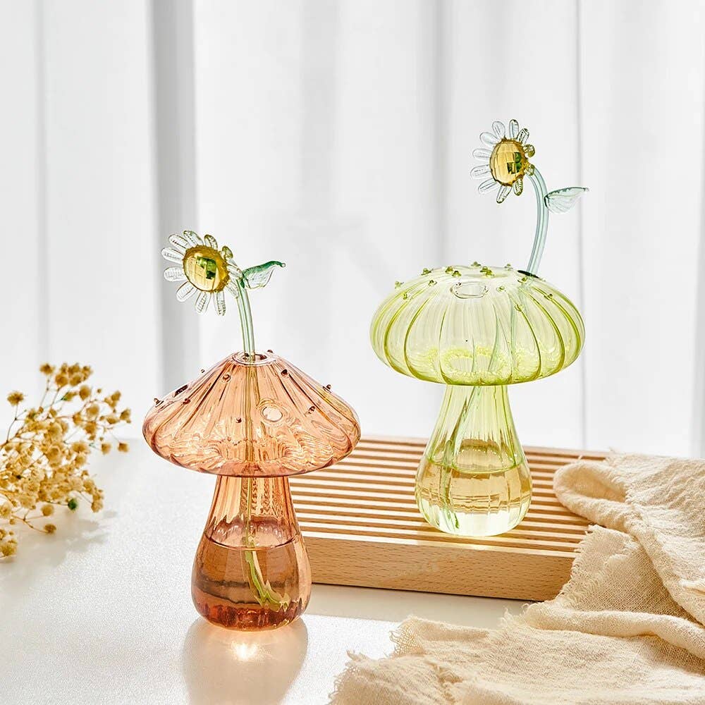 Modern Mushroom Vase Yellow