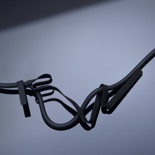 Allure Cord Necklace: Matte Black