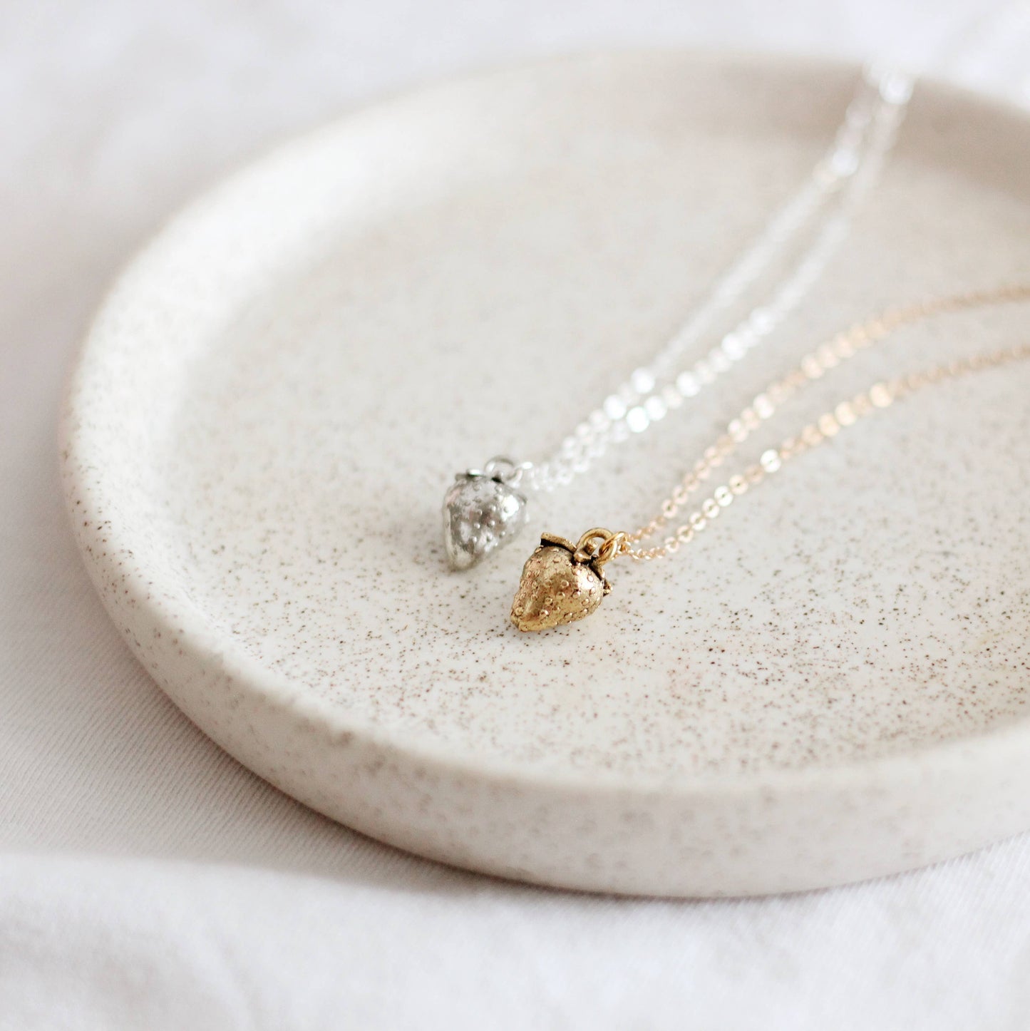 Strawberry Necklace: Silver