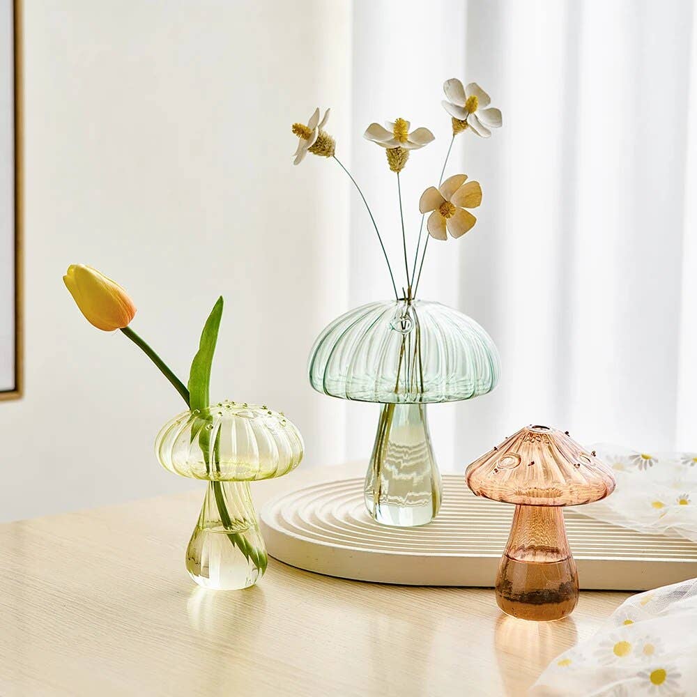 Modern Mushroom Vase Yellow