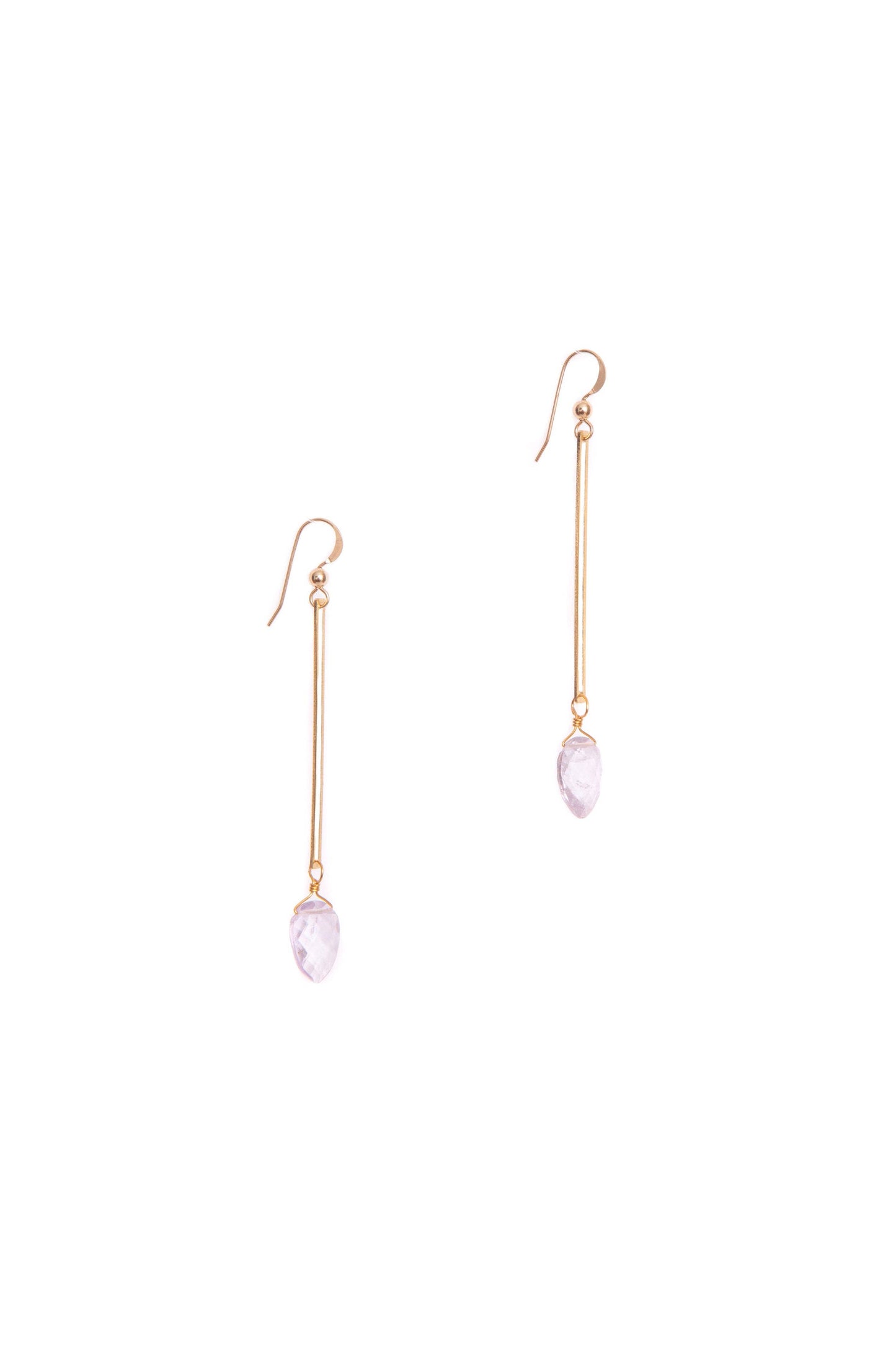 Isla Earrings: Pink Amethyst