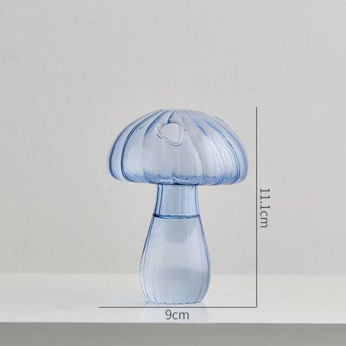 Modern Mushroom Vase Blue