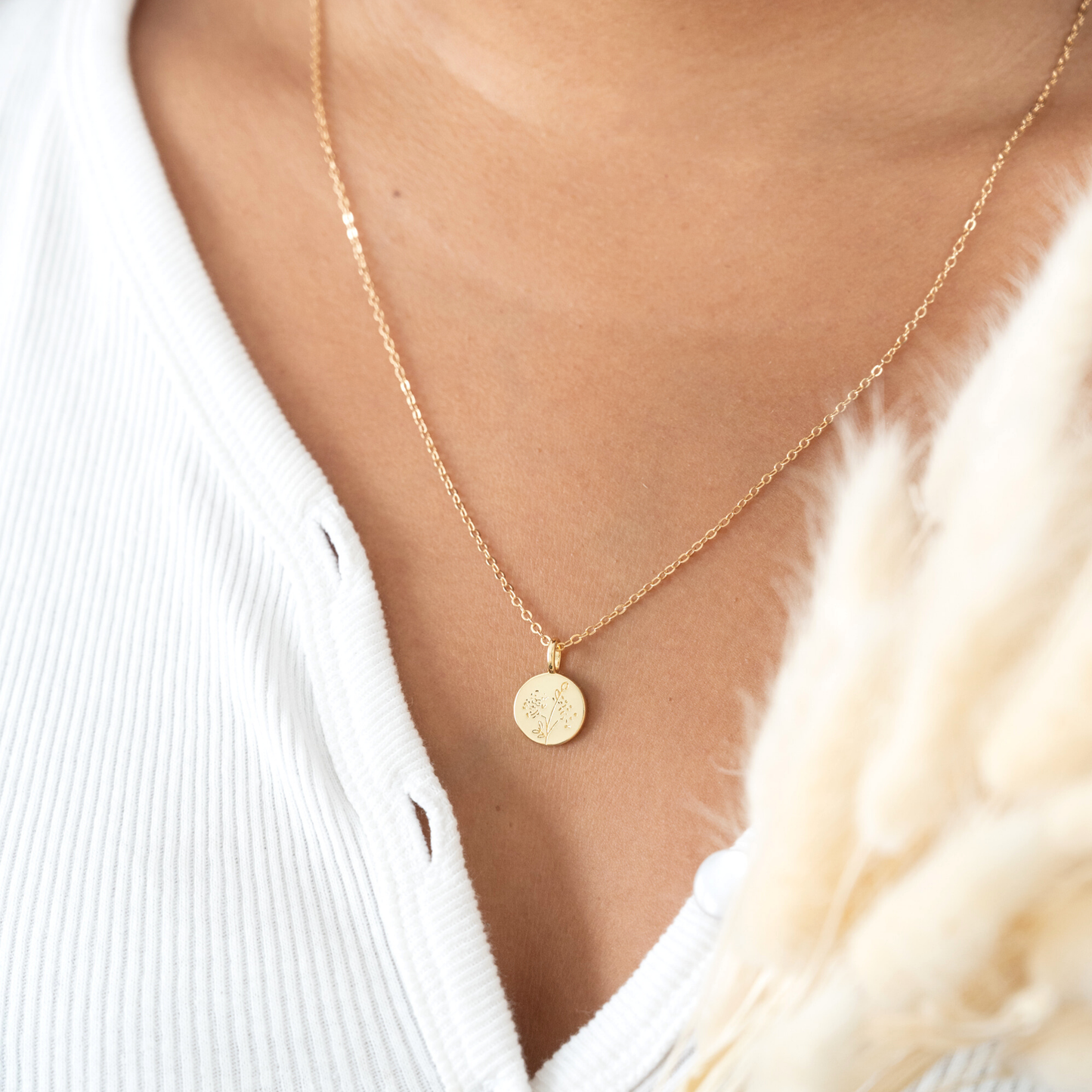 Wildflower Necklace: Gold