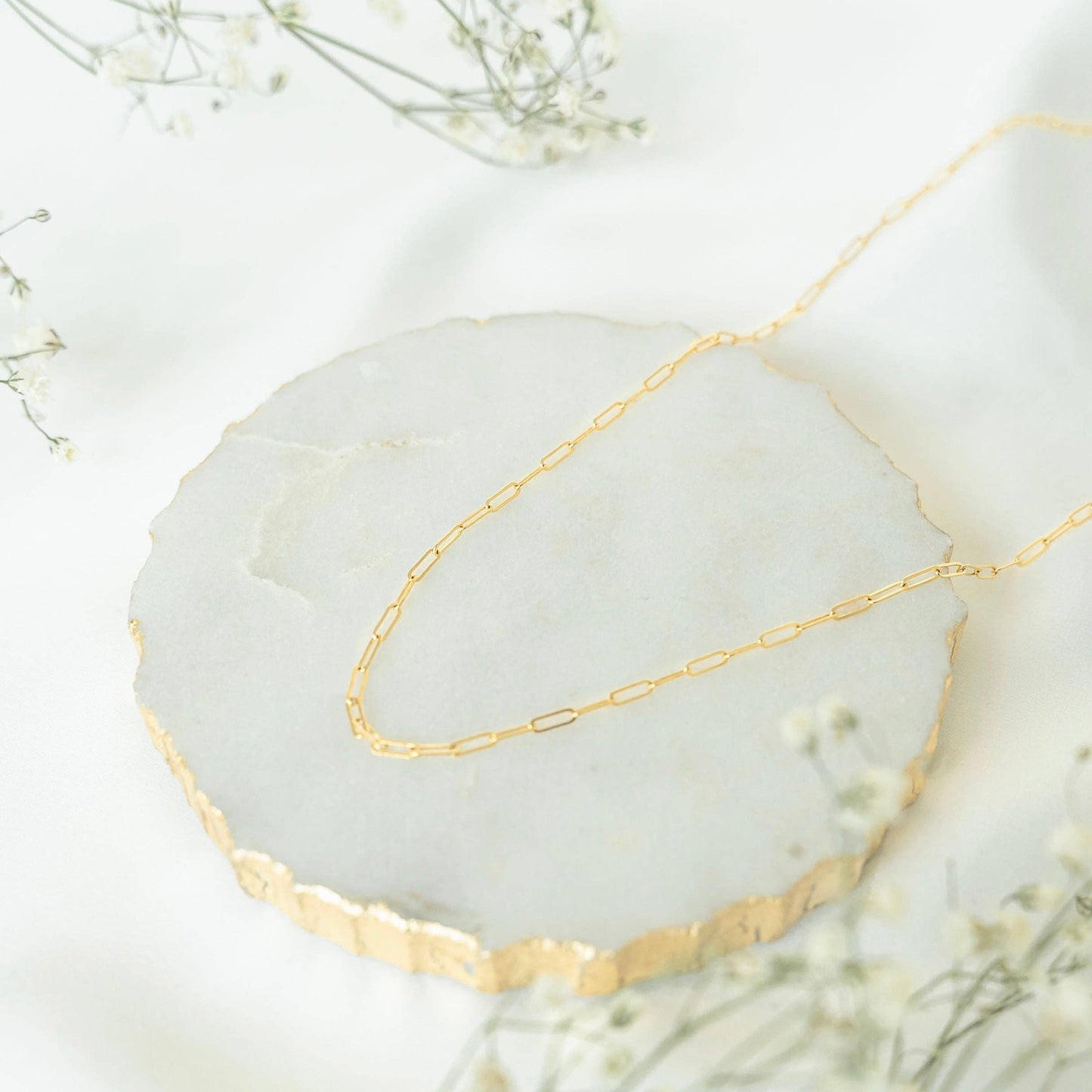 Paperclip Chain: 16" / Gold Filled