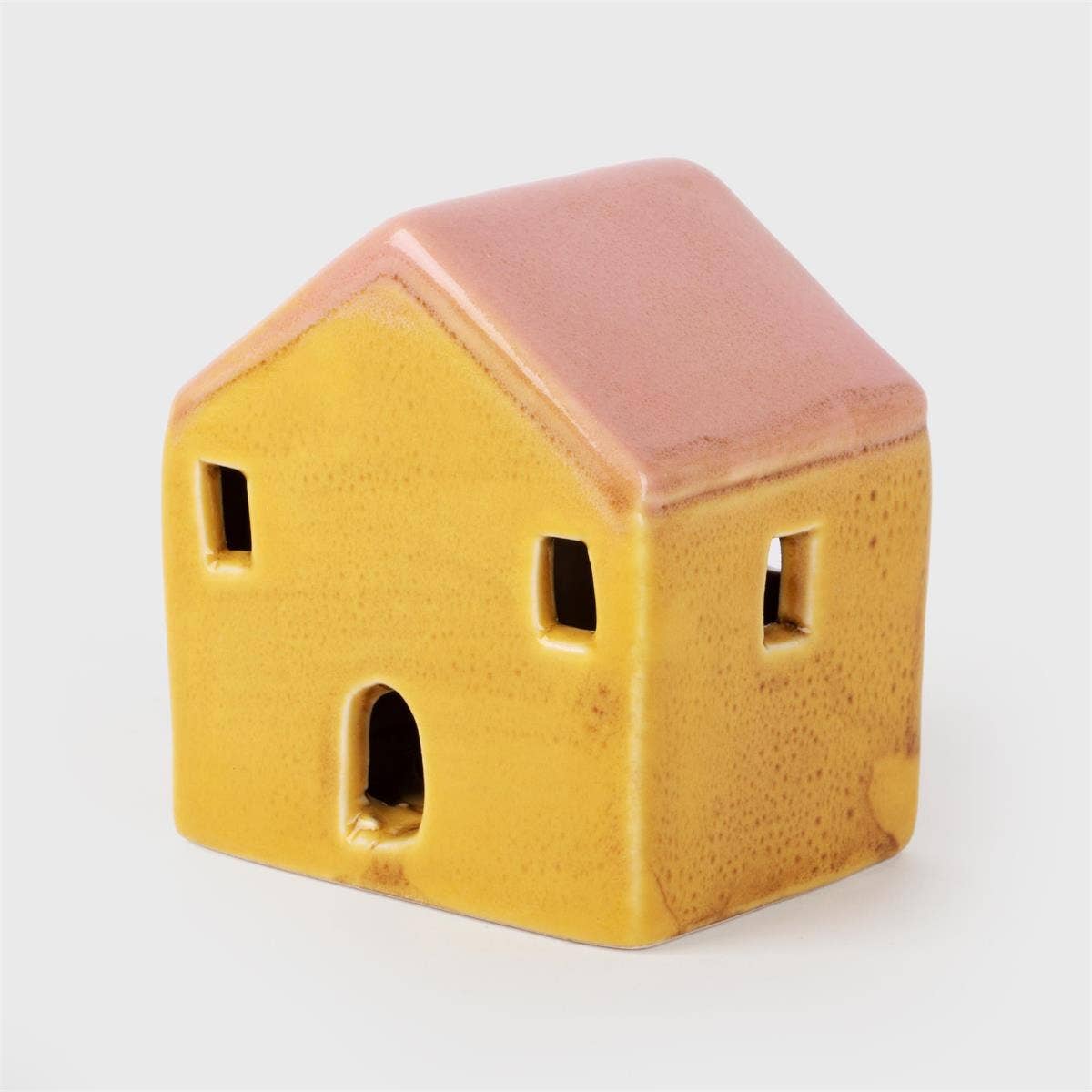 Ceramic Painted House Décor W/LED