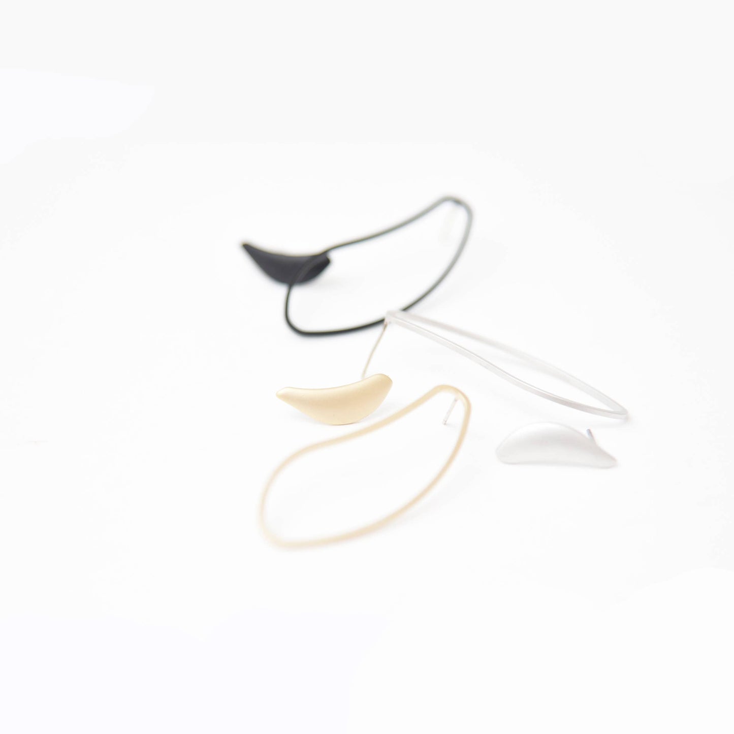 Flux Combi Earrings: Matte Black