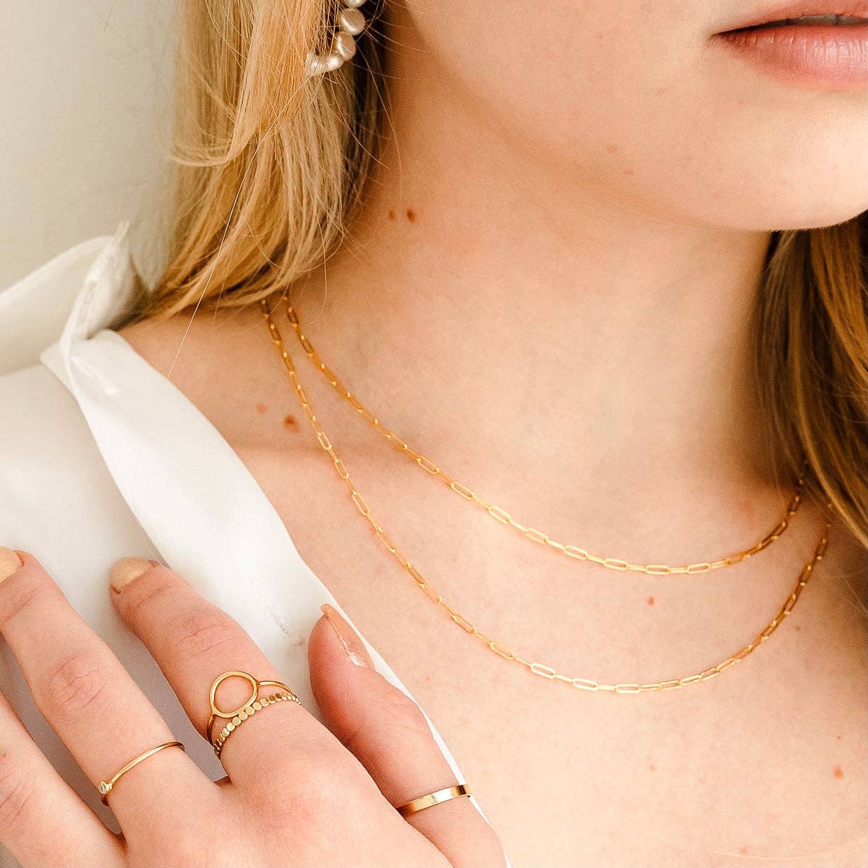 Paperclip Chain: 16" / Gold Filled
