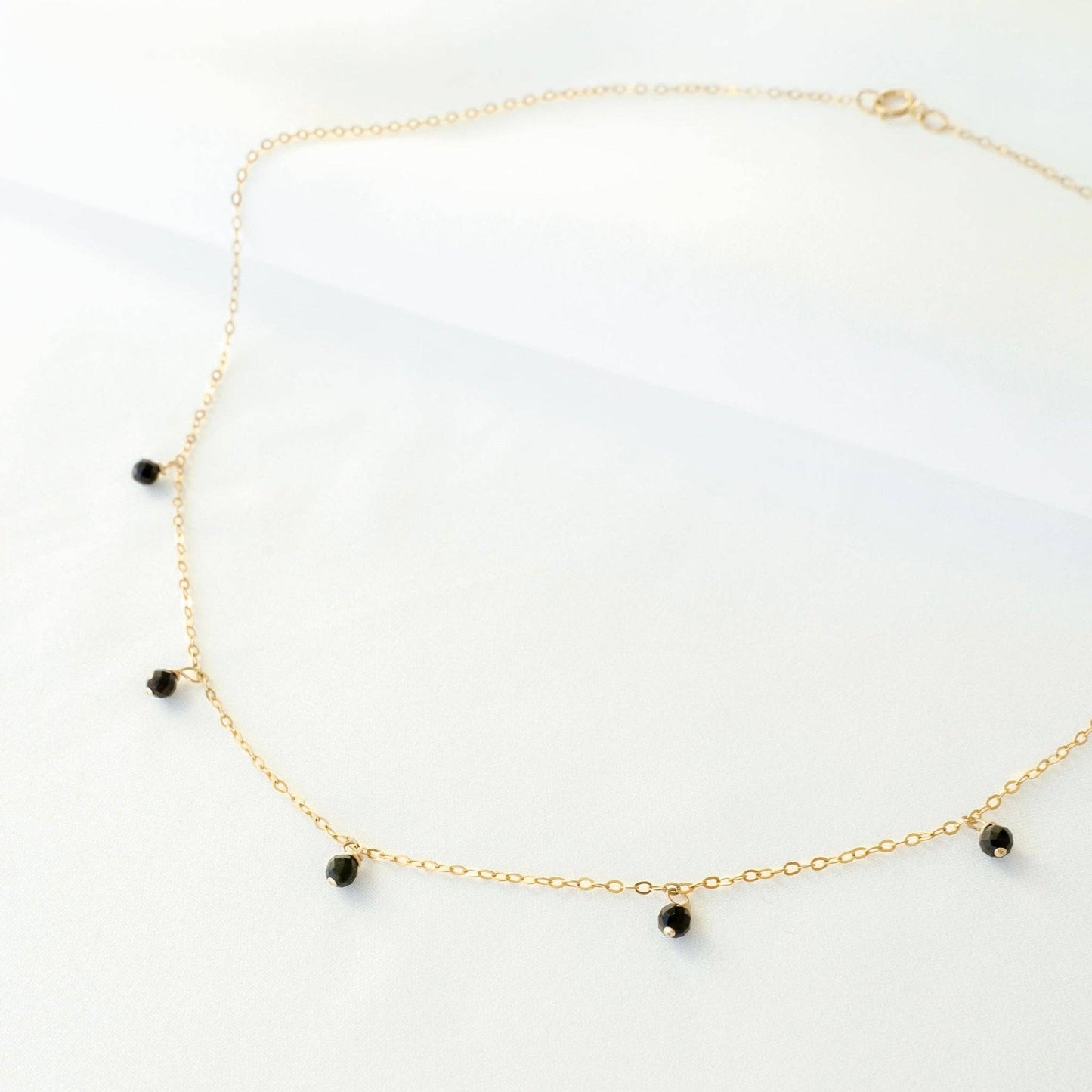 Primrose Necklace: Green / Gold Filled