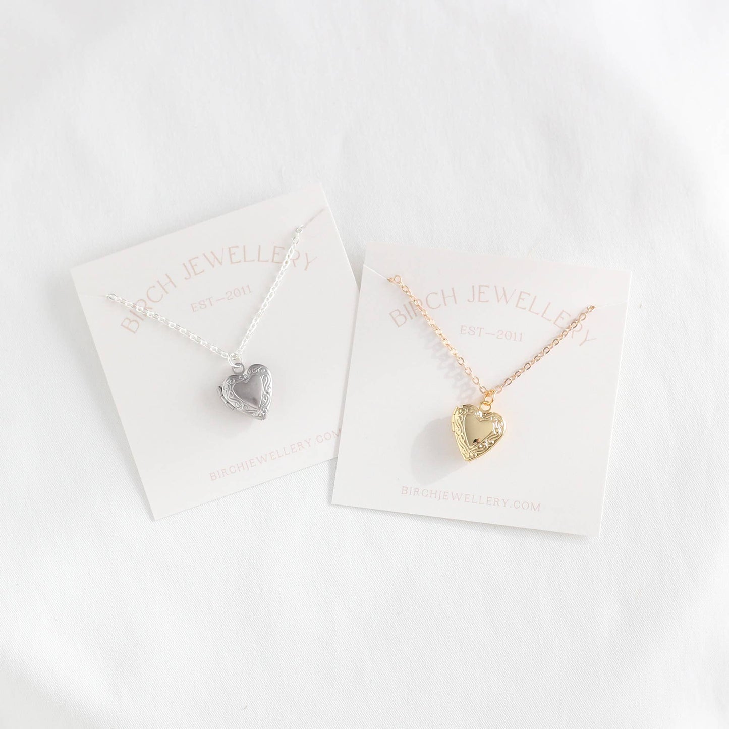 Mini Heart-Shaped Locket: Silver