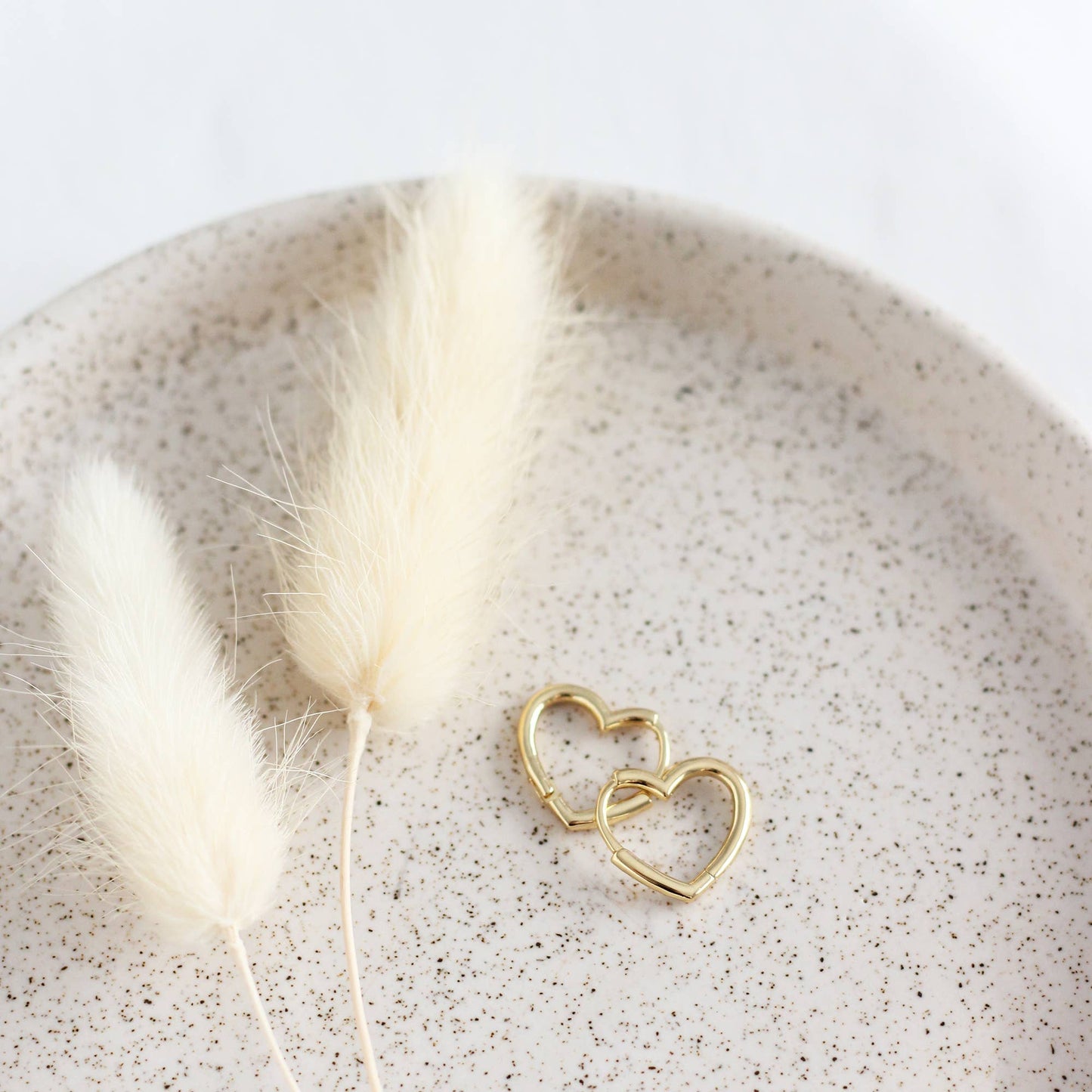 Heart Huggie Hoops: Silver