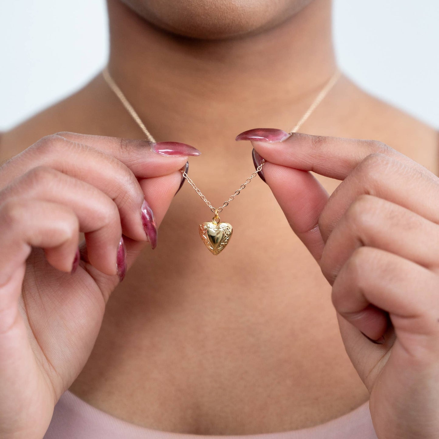 Mini Heart-Shaped Locket: Silver