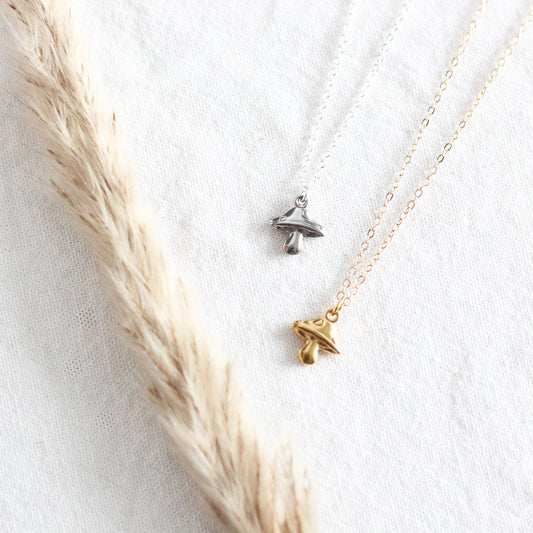 Mushroom Necklace: Silver
