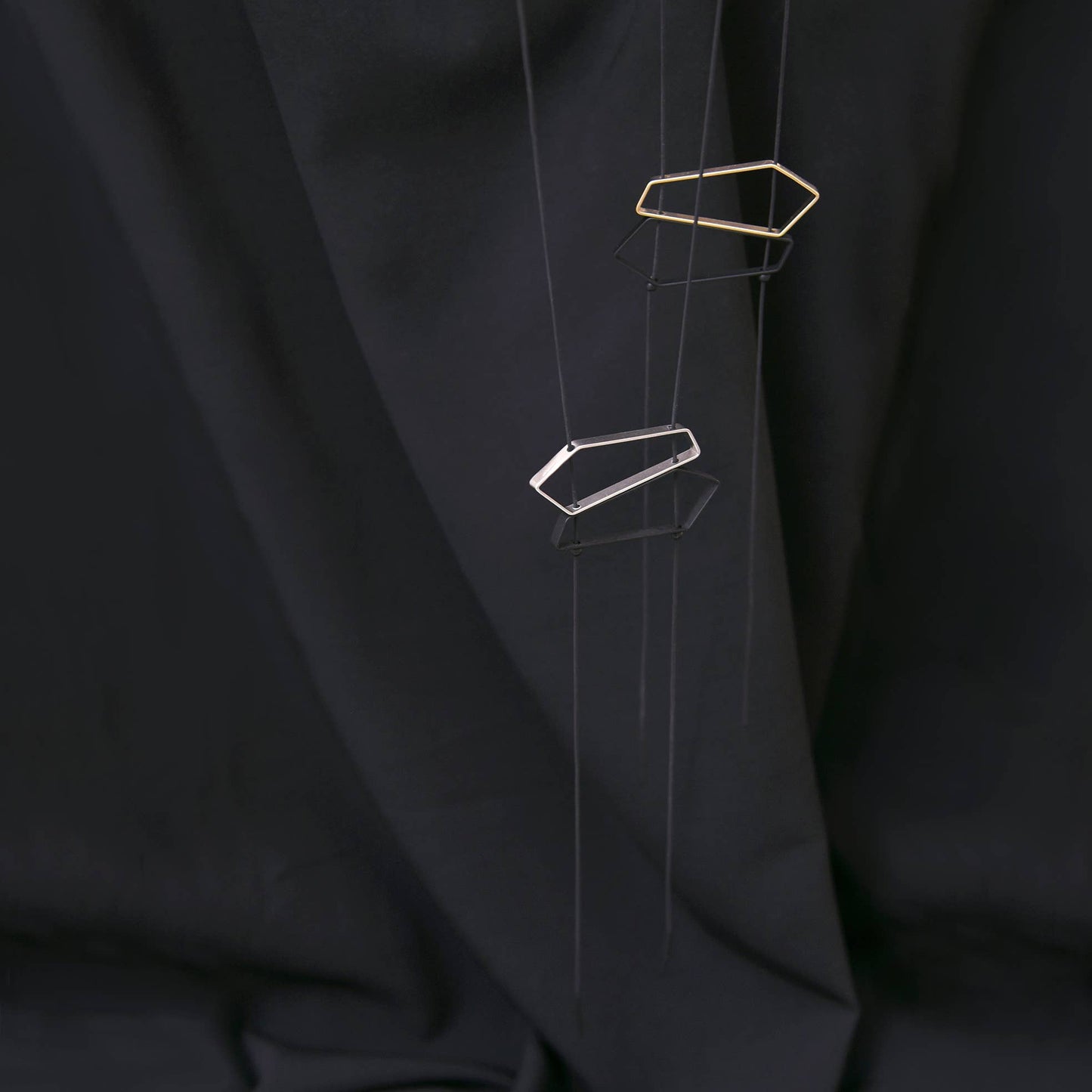 Fret Necklace: Satin Silver