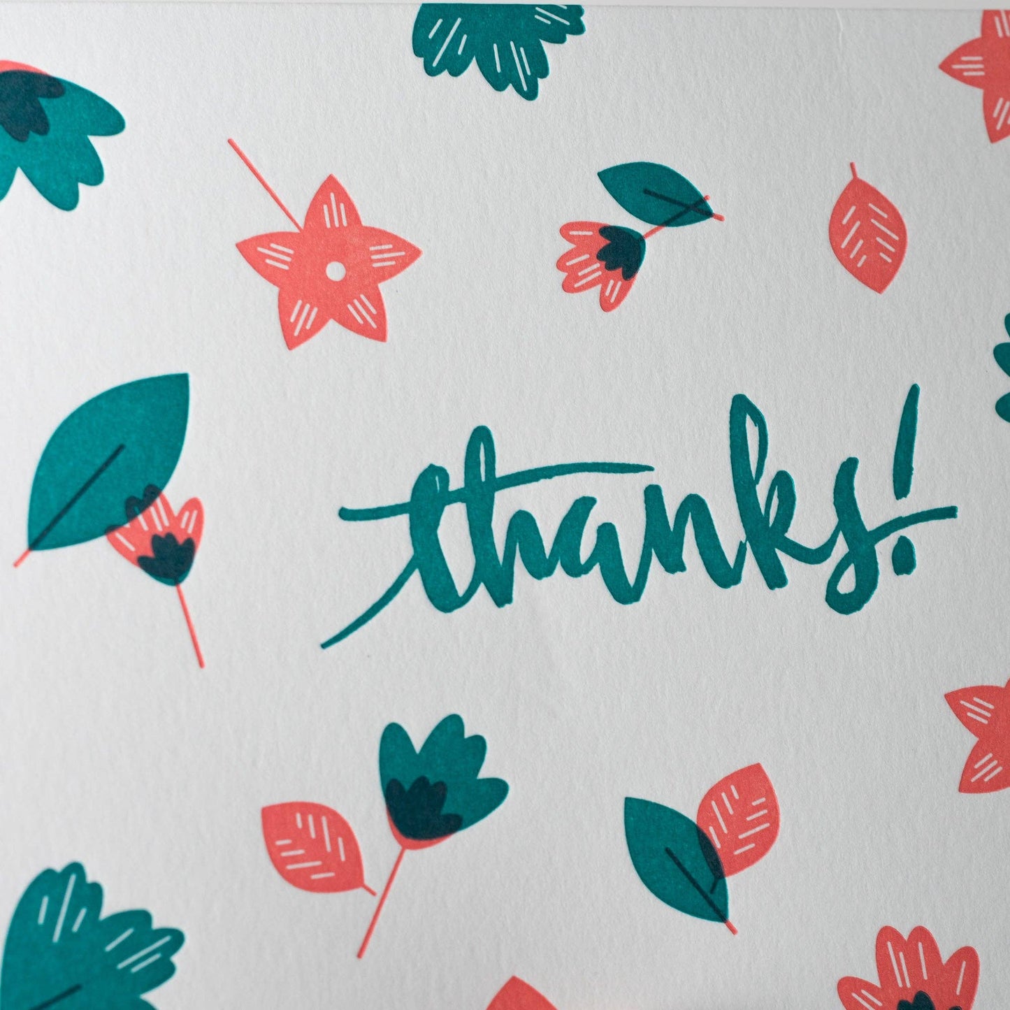 Card: Thanks Calligraphy Floral: Single Card