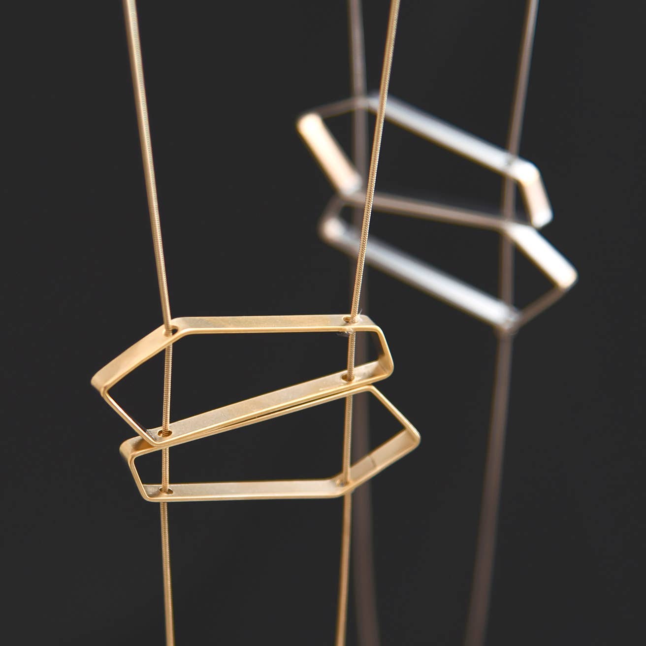 Fret Necklace: Satin Silver