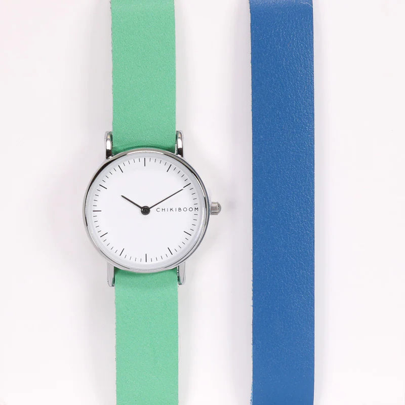 90's Inspired Watch Duos Green/Blue