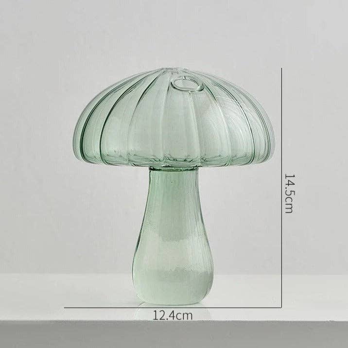 Modern Mushroom Vase Green