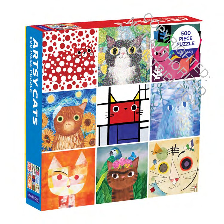 Artsy Cats 500 pc Puzzle