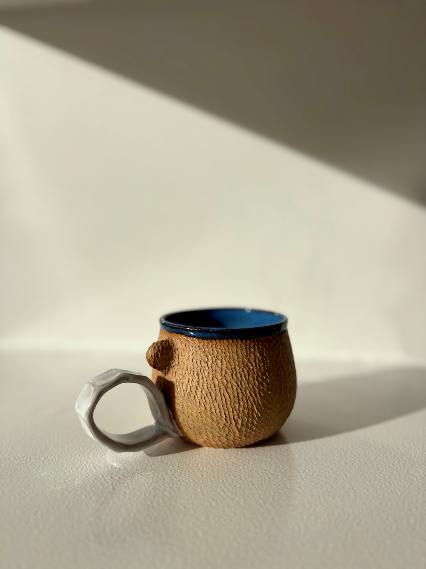 Bear Pawttery Brown Bear Mug - Blue