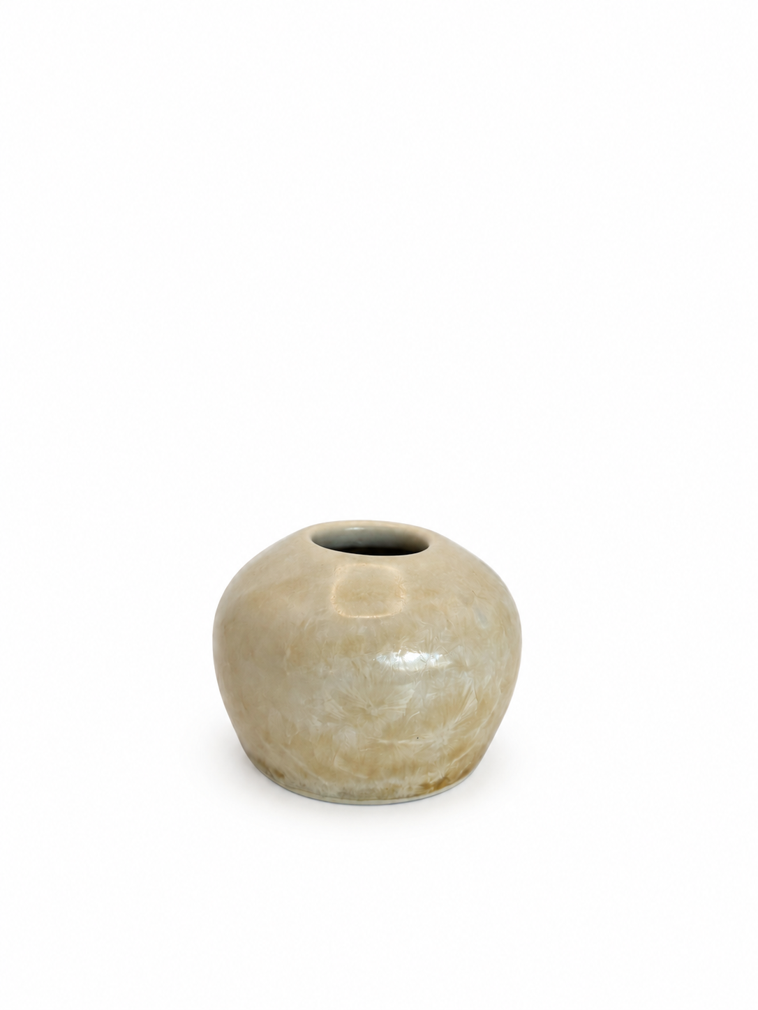 Vase Small Half Bowl Silver Gray