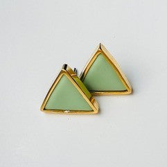 Clay Rose Triangle Stud