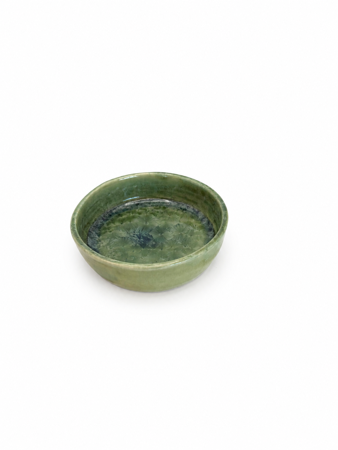 Bowl Small Green Crystals