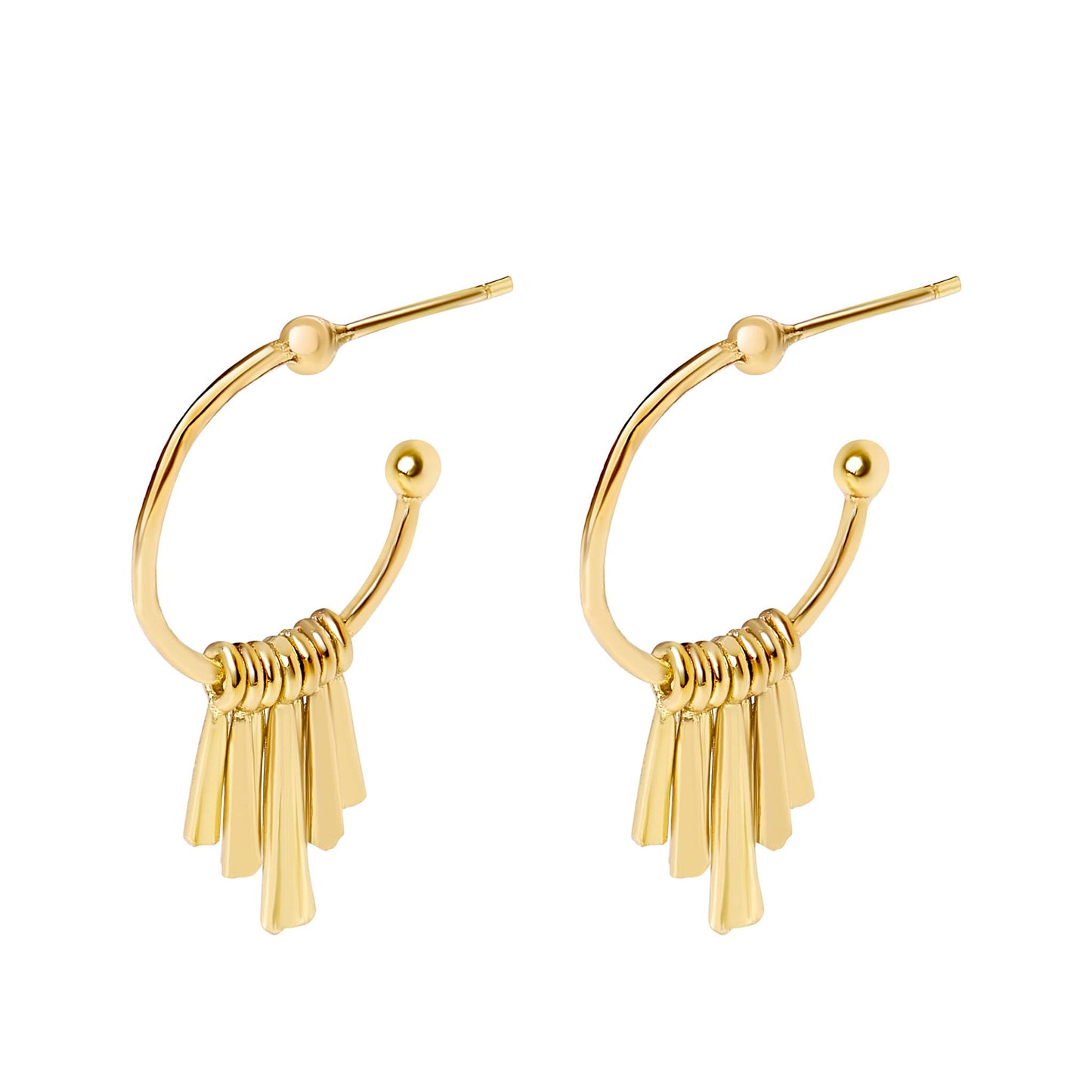 Drop Tassels C Hoop Earrings