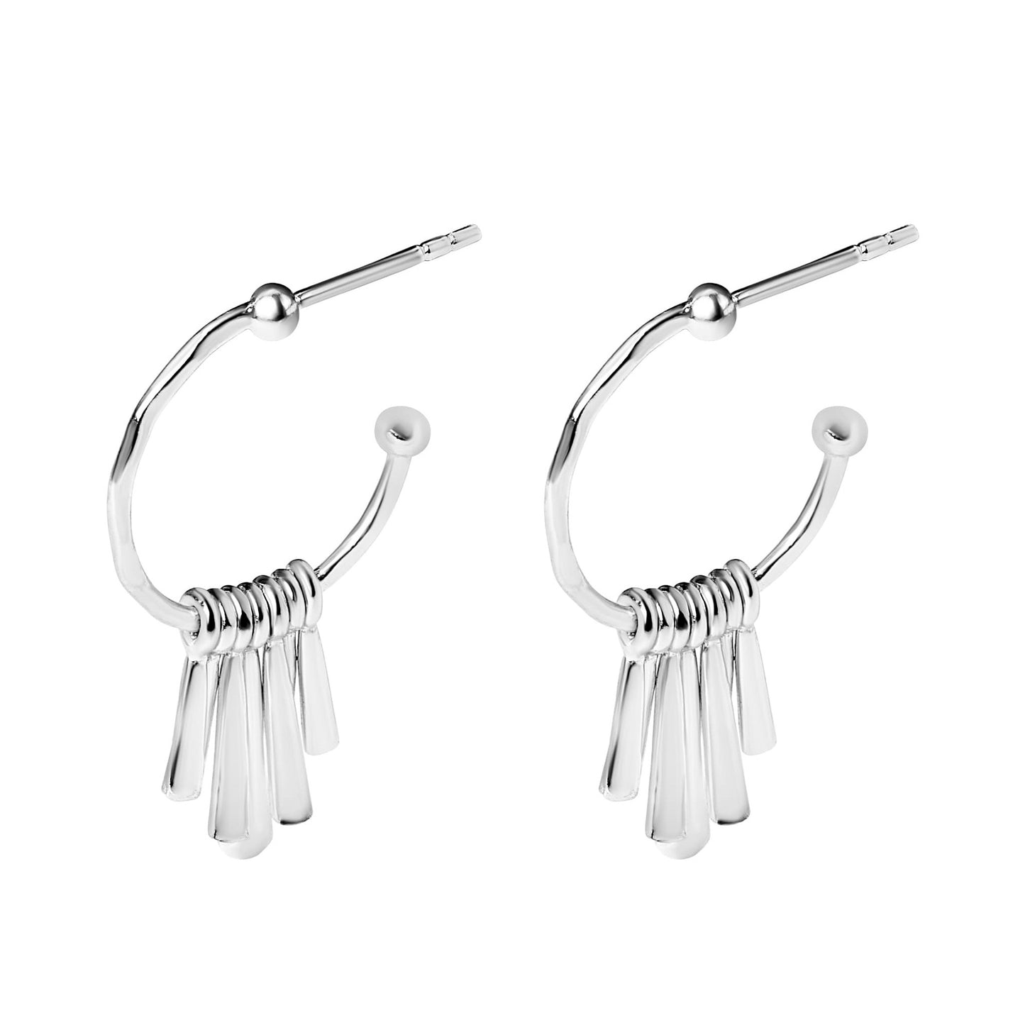 Drop Tassels C Hoop Earrings