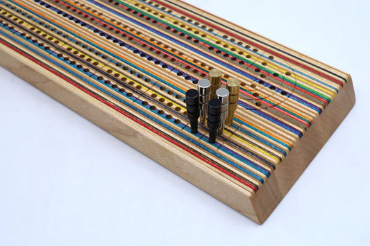 Skateboard Line Cribbage Board
