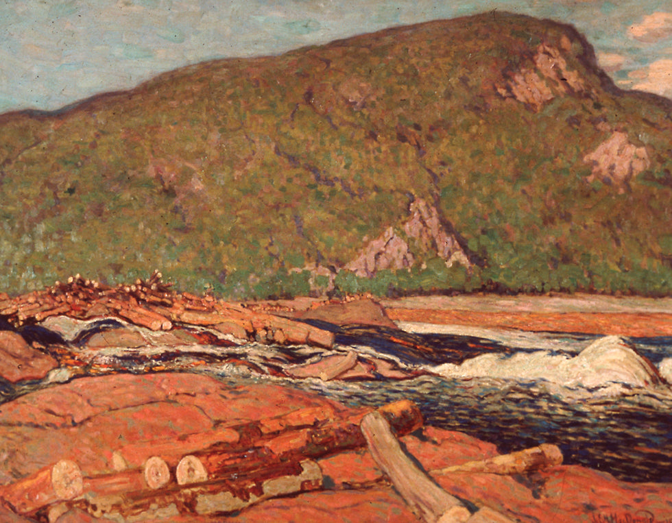 Logs on the Gatineau, J.E.H MacDonald Greeting Card 5x7"