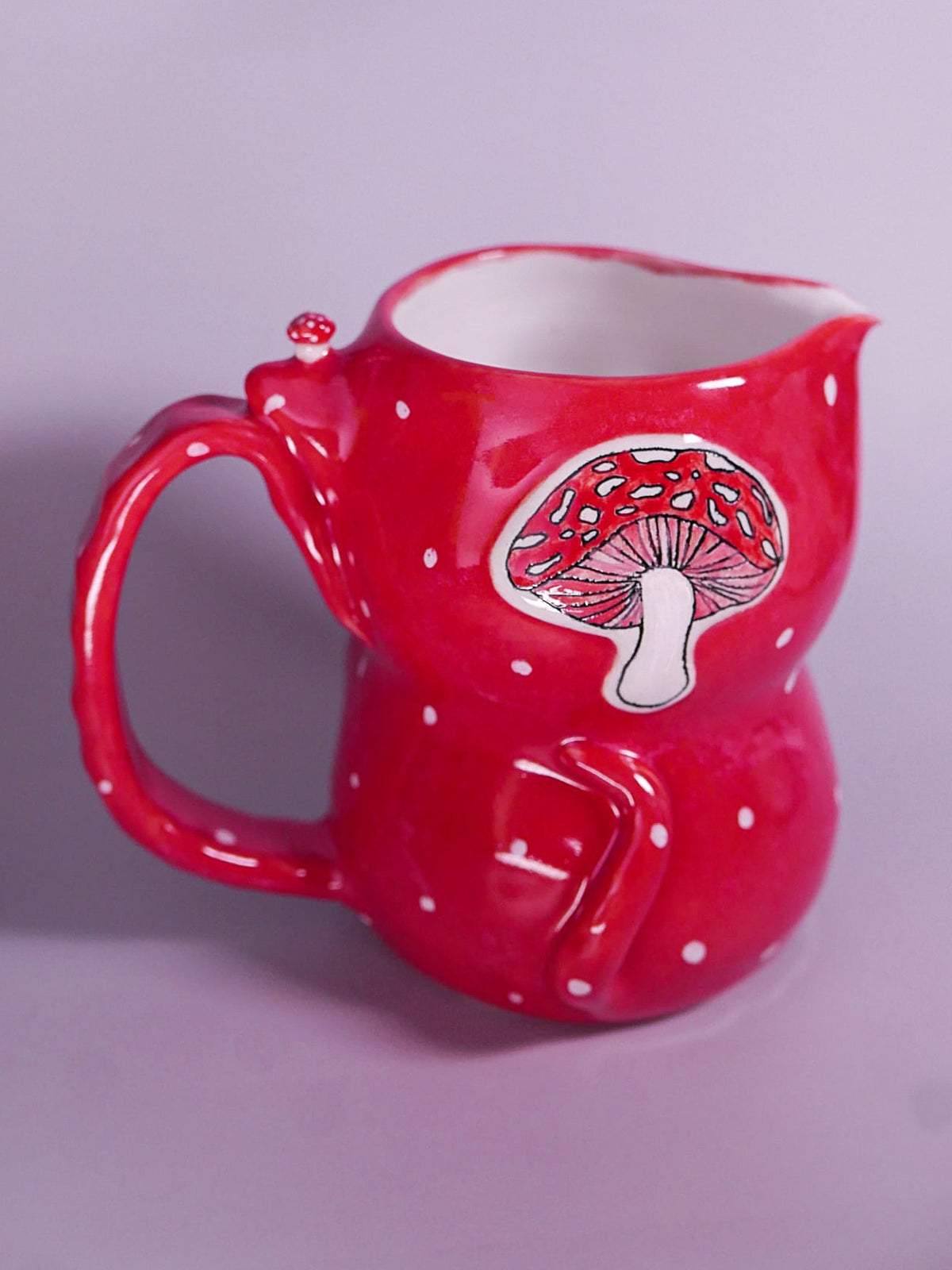 Mushroom Suit Cat Pitcher - Large
