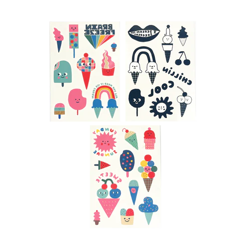 Ice Cream Party Tattoos