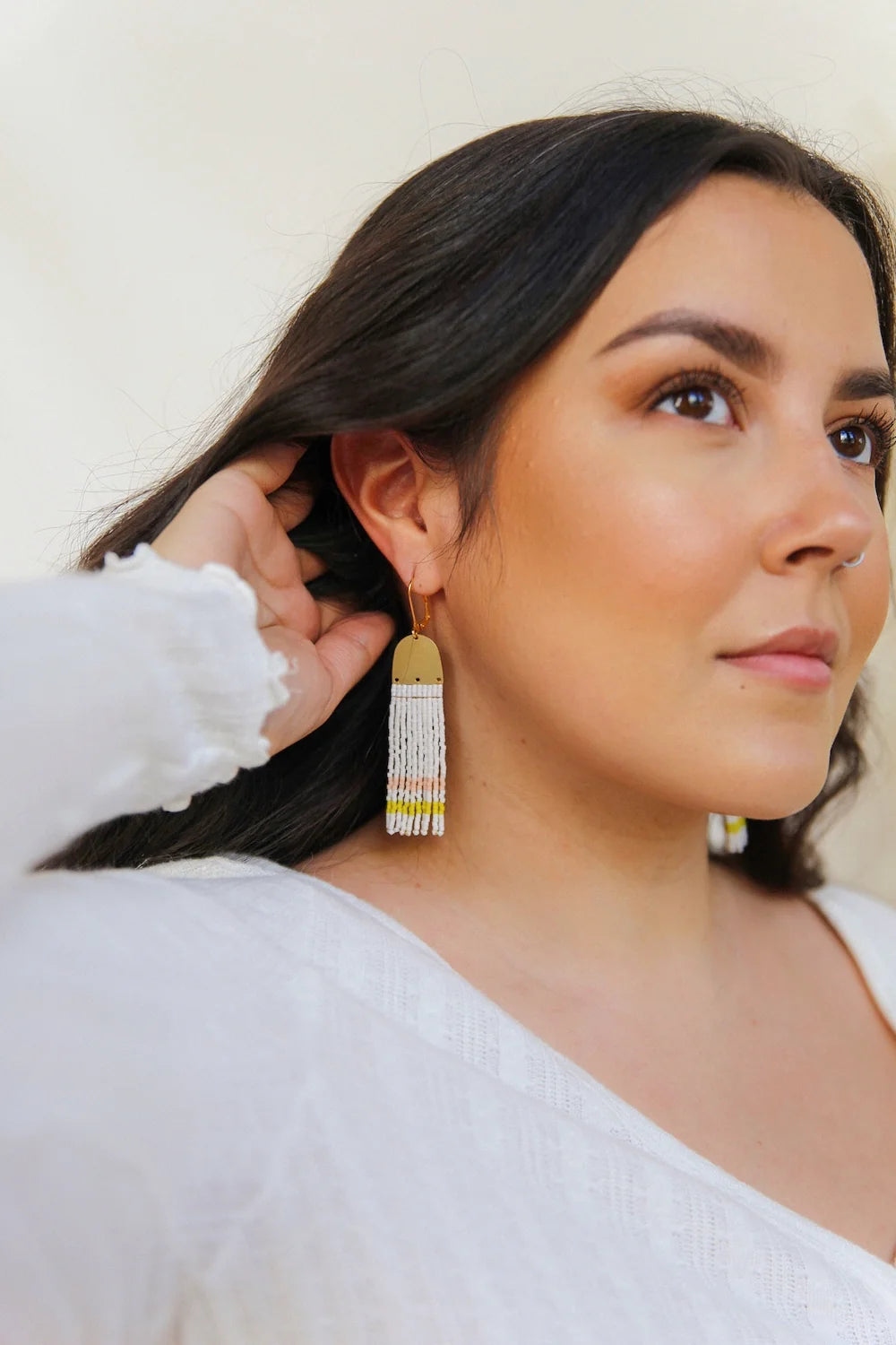 Colourblock Hydragnea Earrings