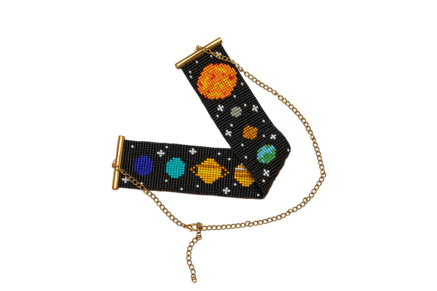 Shanelle St. Hilaire Single Moon Solar System Choker