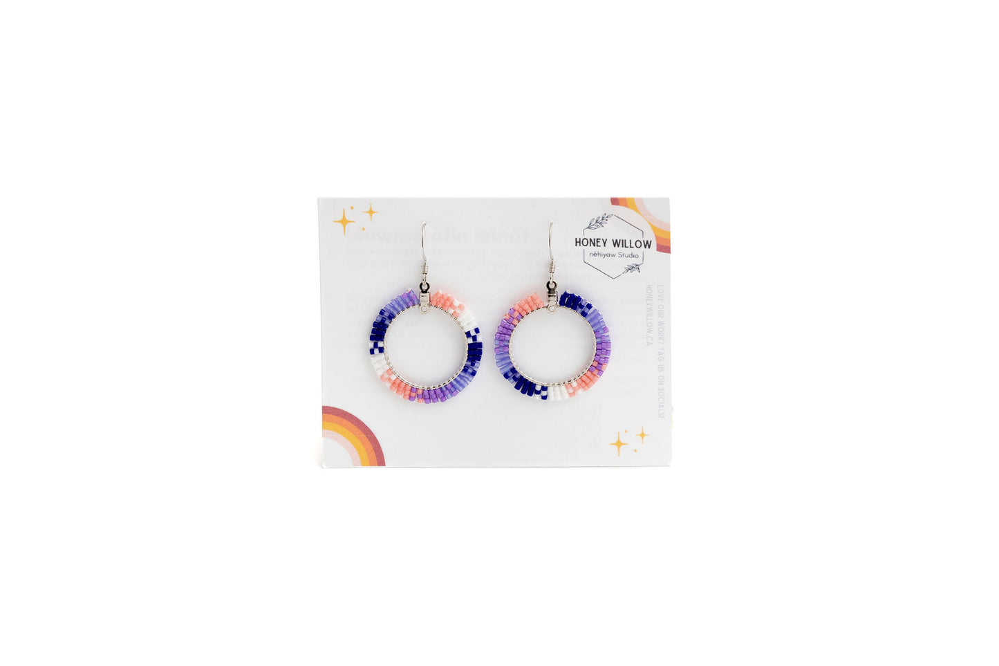 Honey Willow Earrings 2" Round