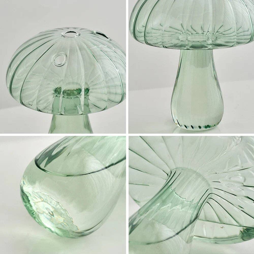 Modern Mushroom Vase Green