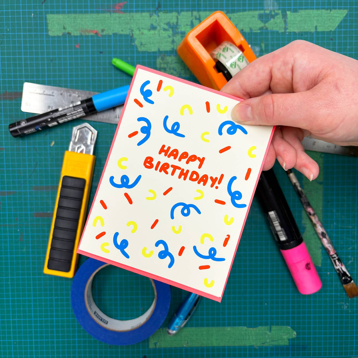Happy Birthday Sprinkles Greeting Card: Single Card