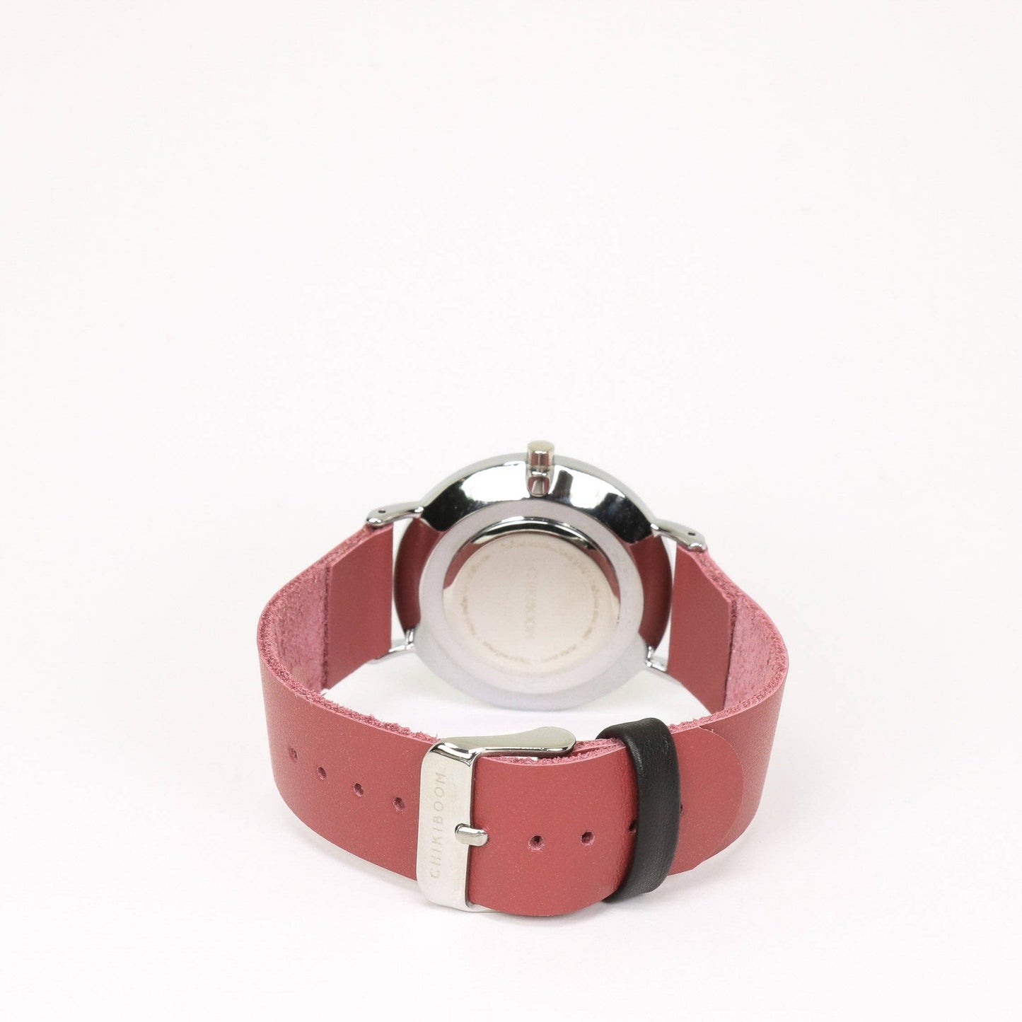 Dark pink/cream white watch
