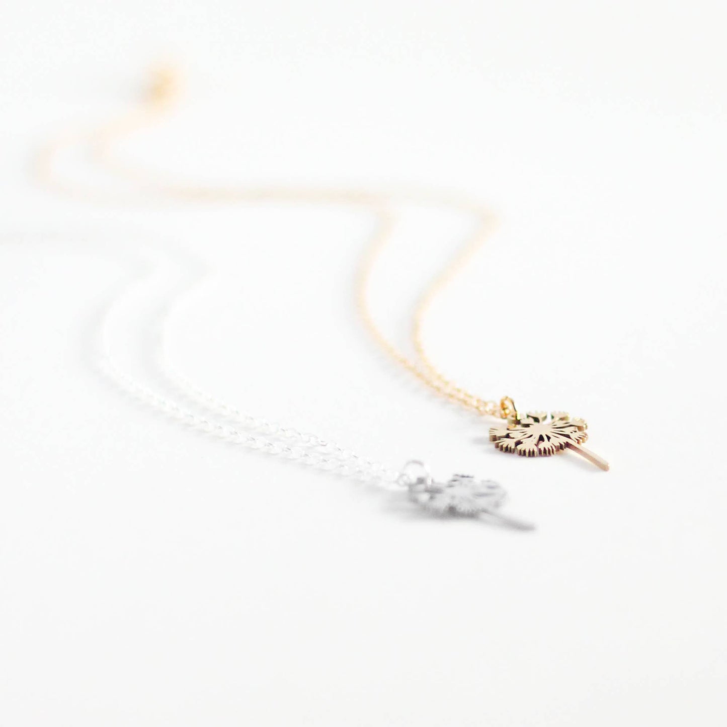Dandelion Necklace: Yellow Gold