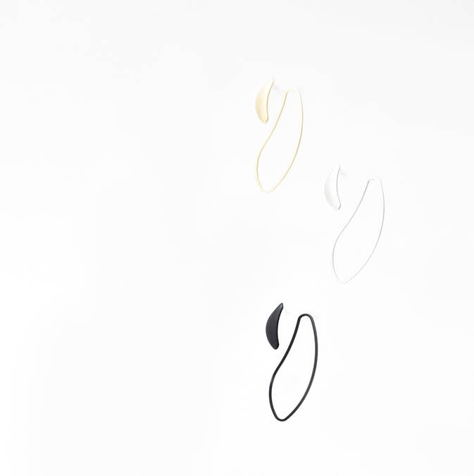 Flux Combi Earrings: Matte Black