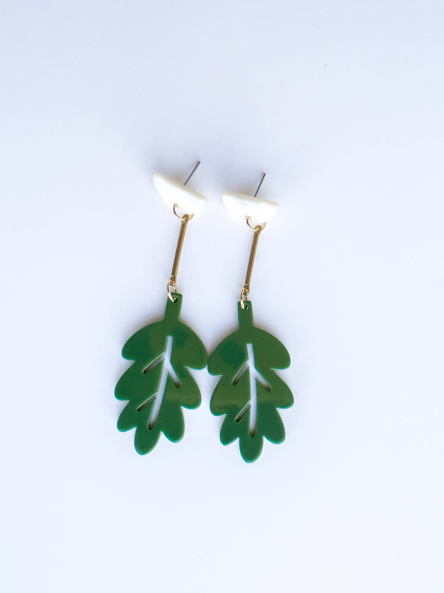 Hanging in There Leaf Dangle Earrings | Acrylic Earrings
