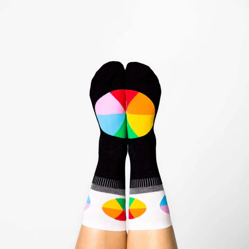 Color Wheel Crew Socks Small