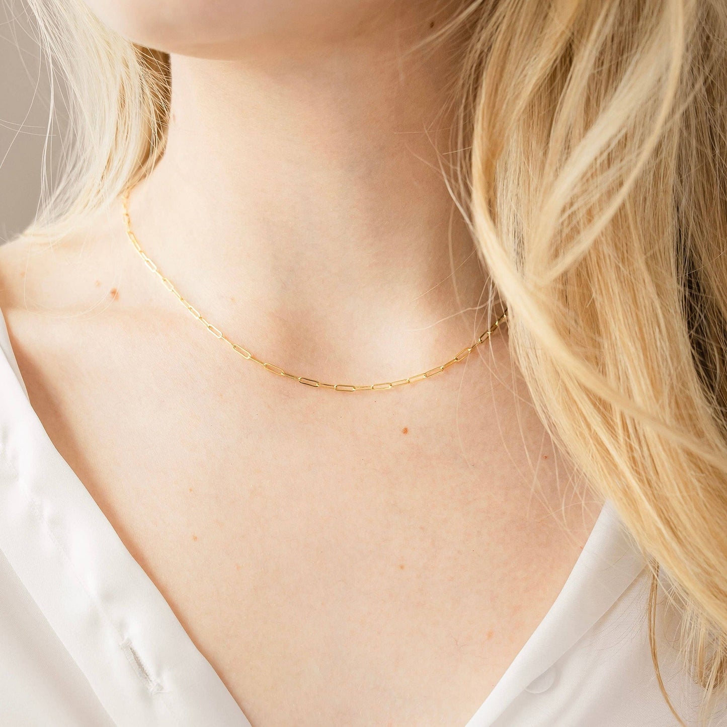 Paperclip Chain: 16" / Gold Filled