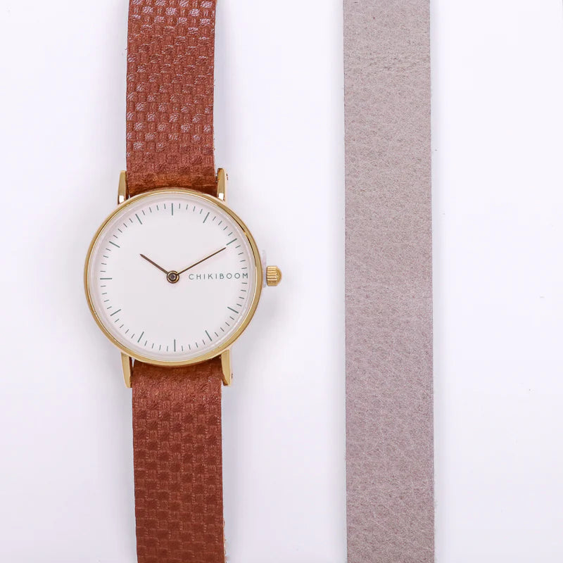 Gold Watch Duos Textured Brown/Grey Beige