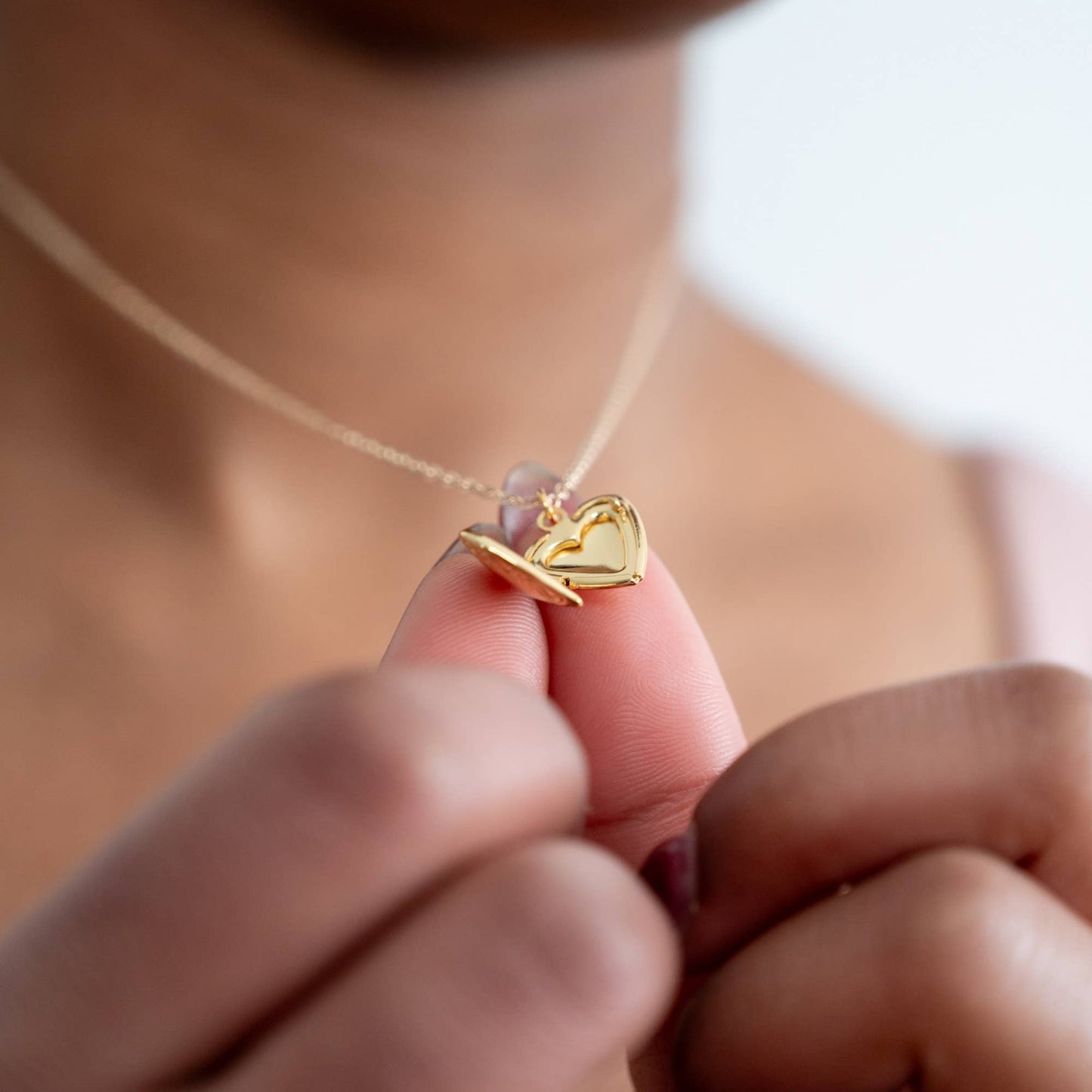 Mini Heart-Shaped Locket: Silver