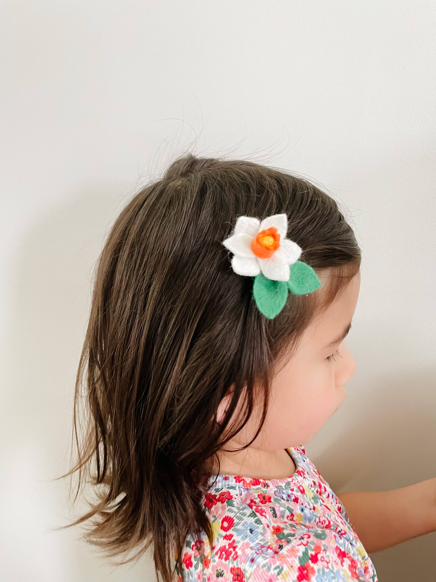 Narcissus Hair Tie l December Birth Month Flower Gift