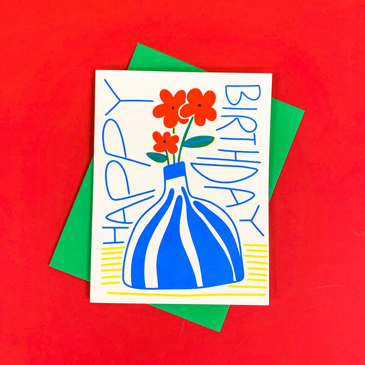 Happy Birthday Still Life Greeting Card: Single Card
