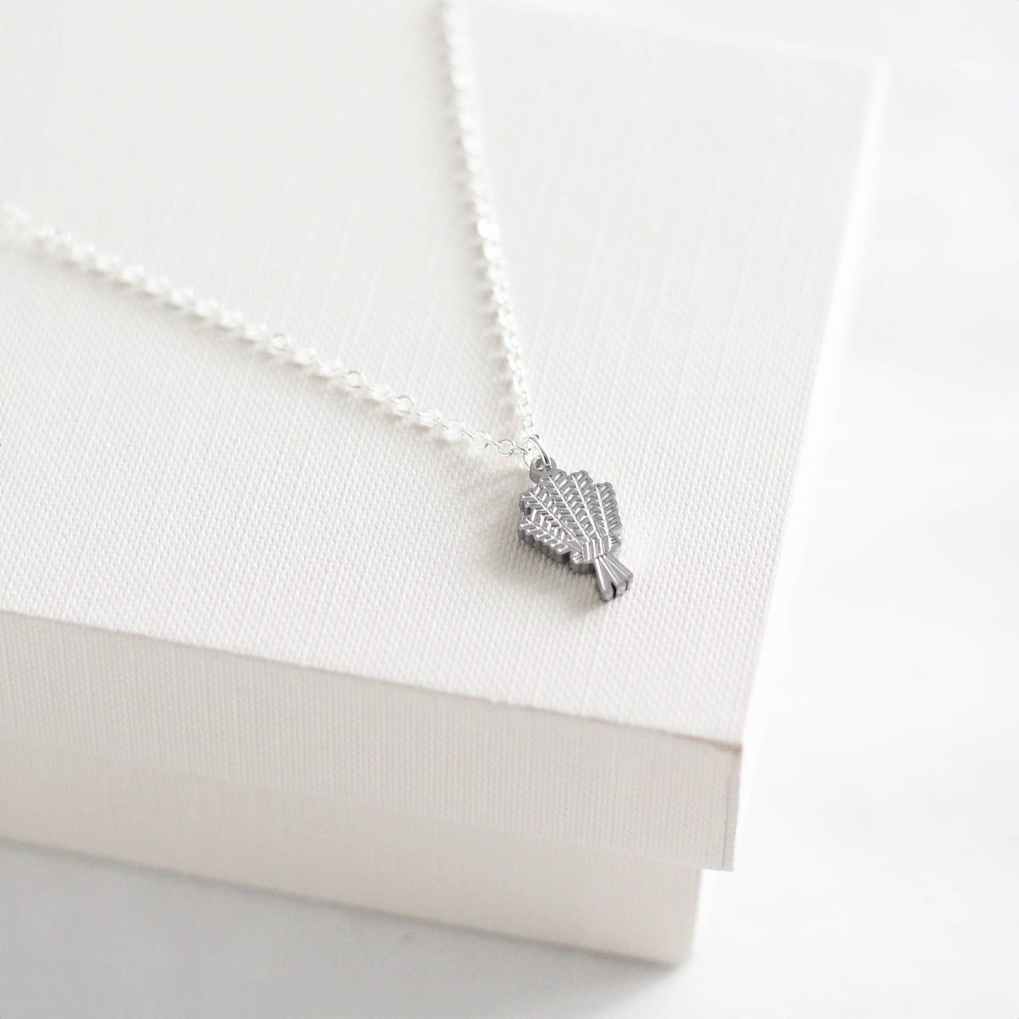 Wheat Necklace: Silver