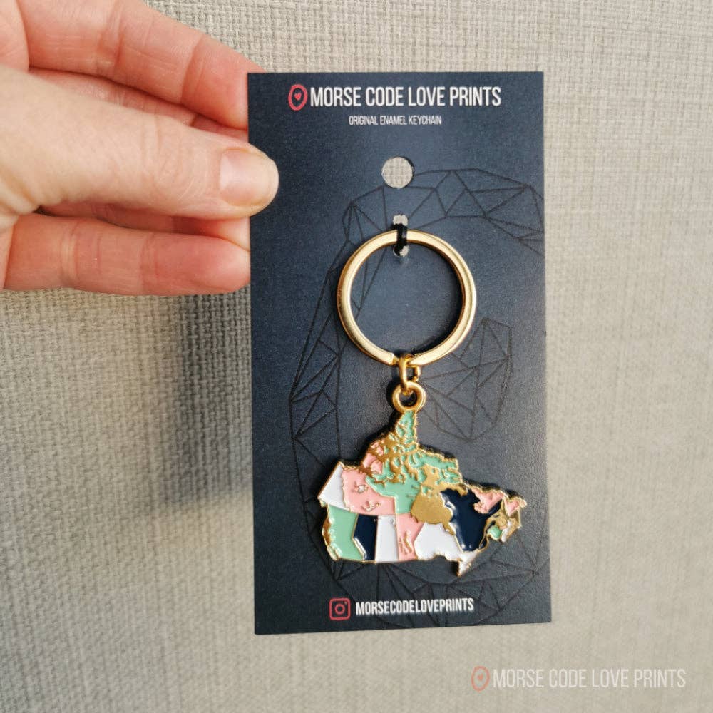 Canada Enamel Keychain